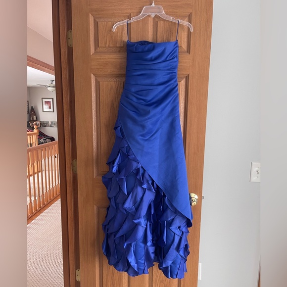 JCPenny Royal Blue Beaded Prom Dress - Picture 3 of 4